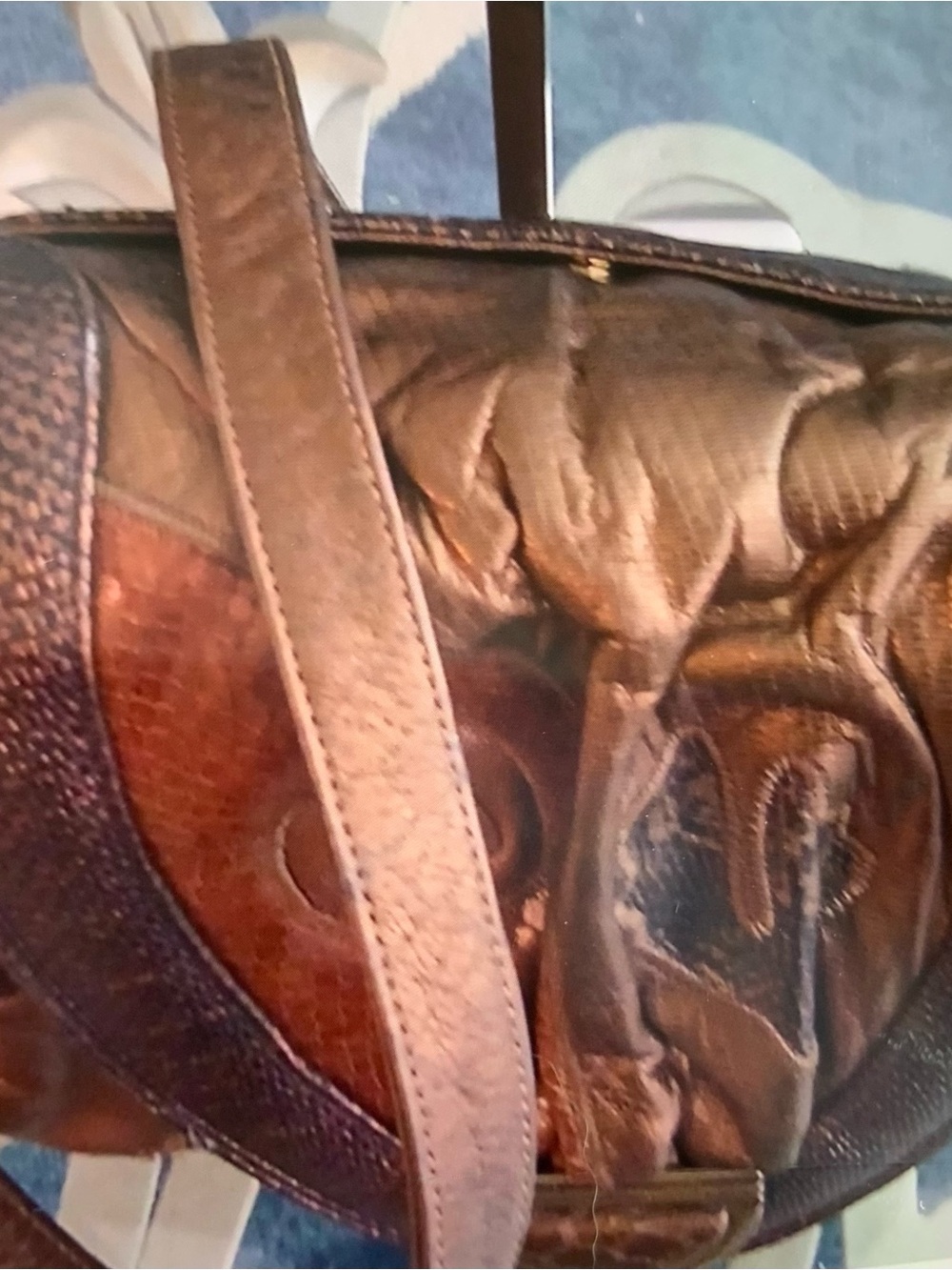 Sharif Brown Leather Crossbody Bag great condition LUXURY - Picture 3 of 8